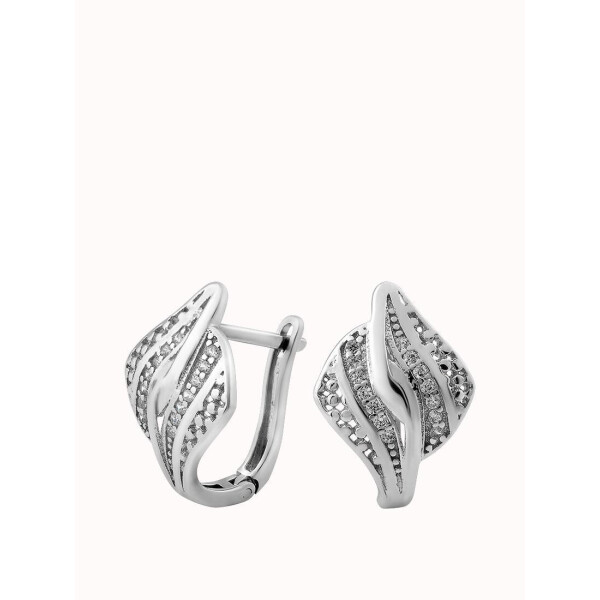 

Серебряные серьги GS с фианитами