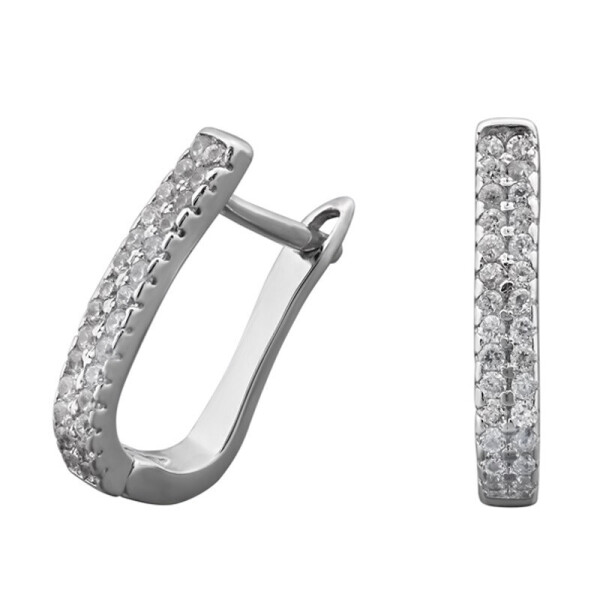 

Серебряные серьги GS с фианитами