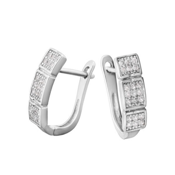 

Серьги серебряные GS с фианитами