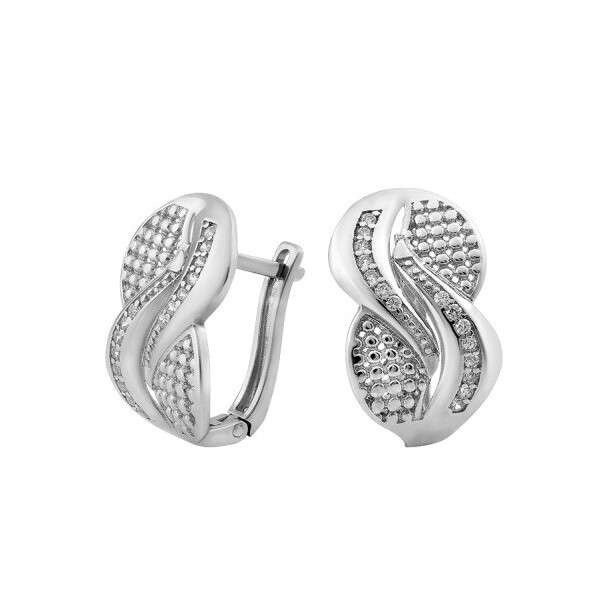 

Серьги серебряные GS с фианитами
