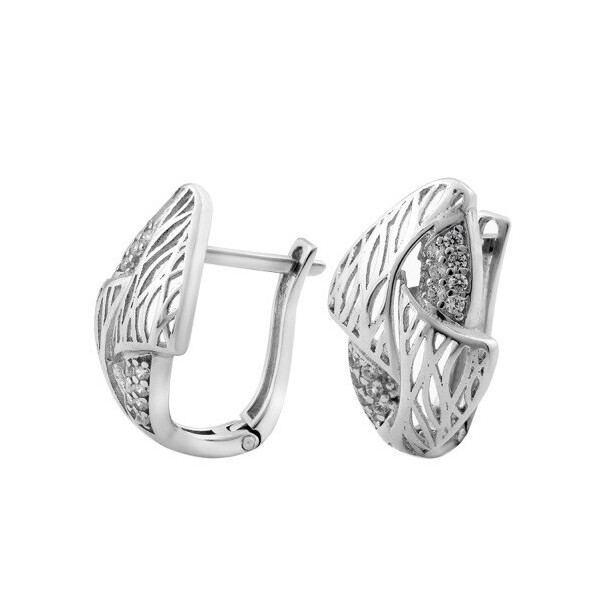 

Серьги серебряные GS с фианитами