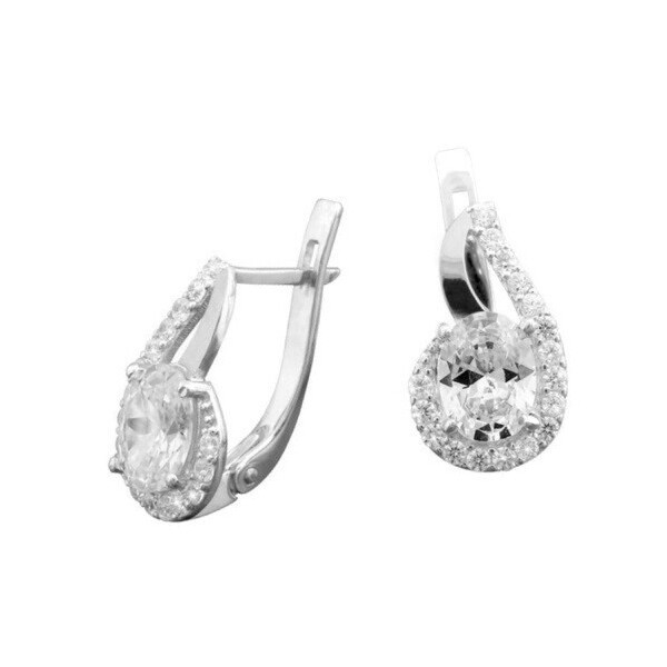 

Серьги серебряные GS с фианитами
