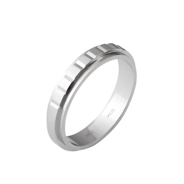 Серебряное обручальное кольцо GS