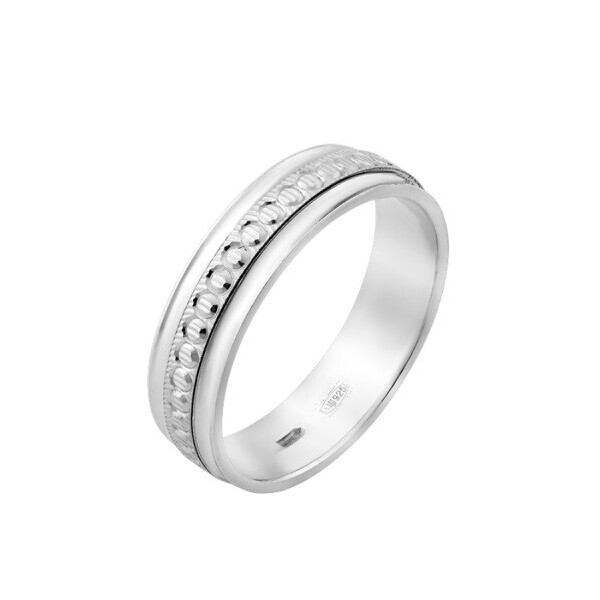 

Серебряное обручальное кольцо GS