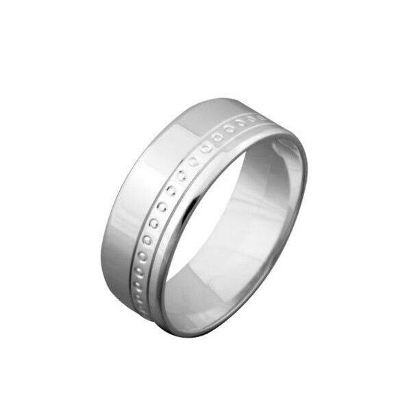 

Серебряное обручальное кольцо GS