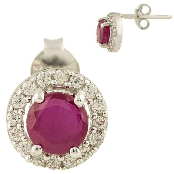 

Серебряные серьги GS с натуральным рубином (0634784)