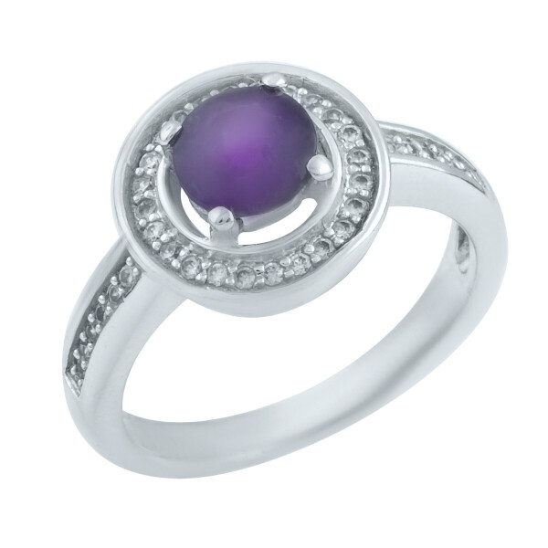 

Серебряное кольцо GS с натуральным аметистом (0438658) 16.5 размер