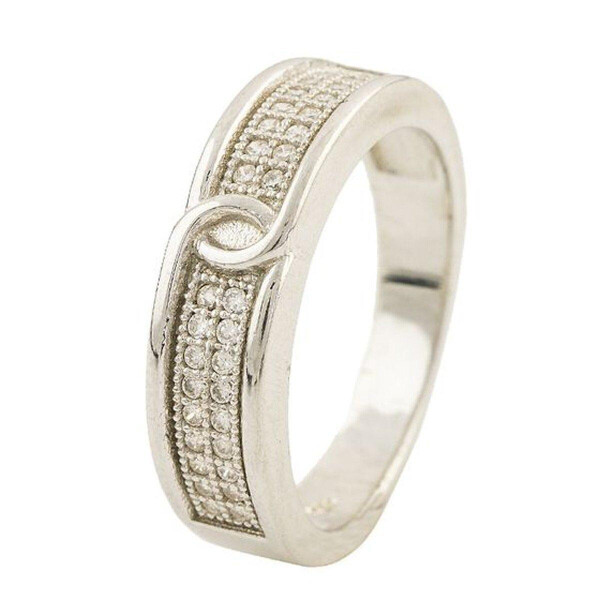 

Серебряное кольцо GS с фианитами (0497228) 17.5 размер
