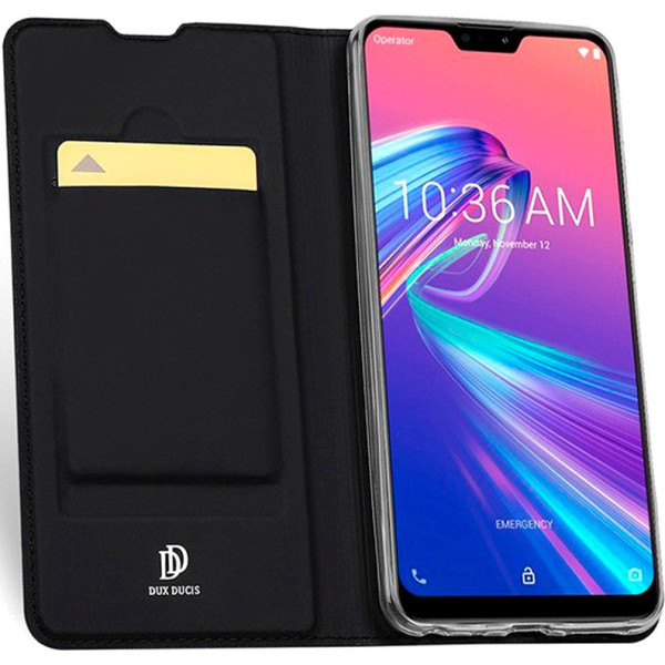 

-книжка Dux Ducis с карманом для визиток для Asus Zenfone Max Pro M2 (ZB631KL) (Черный) (686246)