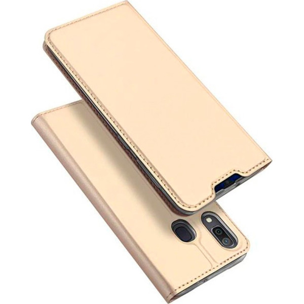 

-книжка Dux Ducis с карманом для визиток для Samsung Galaxy M20 (Золотой) (686256)