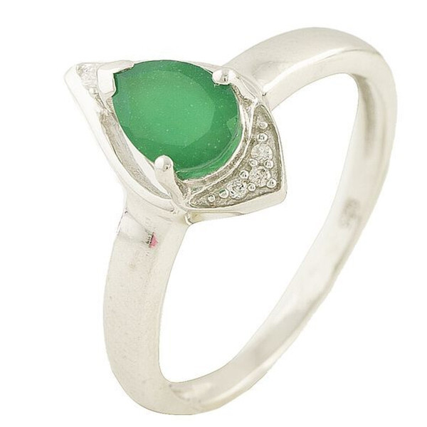 Серебряное кольцо GS с натуральным агатом (1181003) 16.5 размер