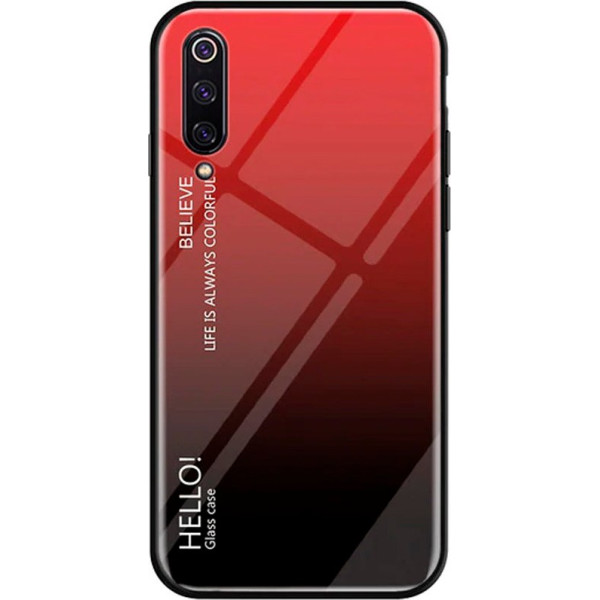 

TPU+Glass Gradient HELLO для Xiaomi Mi 9 (Красный) (686319)