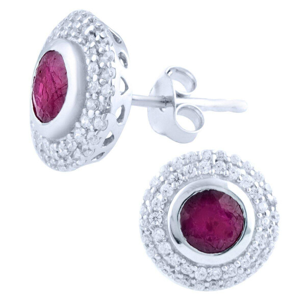 

Серебряные серьги GS с натуральным рубином (1764558)