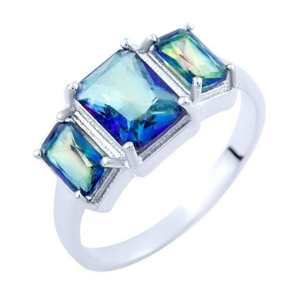 

Серебряное кольцо GS с натуральным мистик топазом (1838068) 18 размер