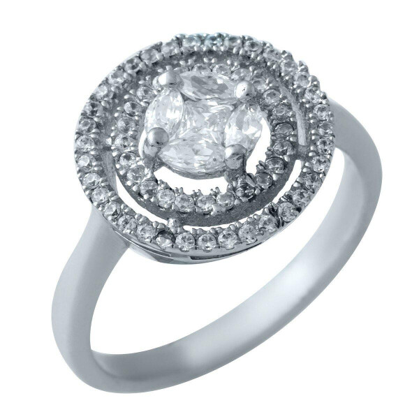 

Серебряное кольцо GS с фианитами (1908440) 17.5 размер