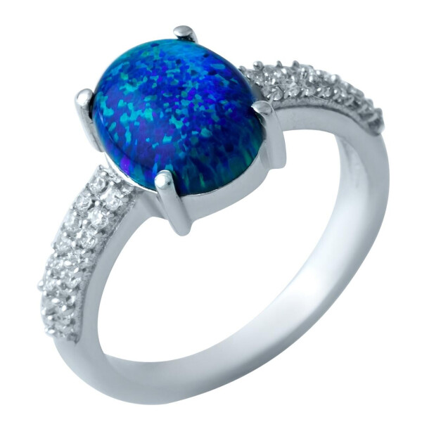 

Серебряное кольцо GS с опалом (1920268) 18 размер 2.87, 17