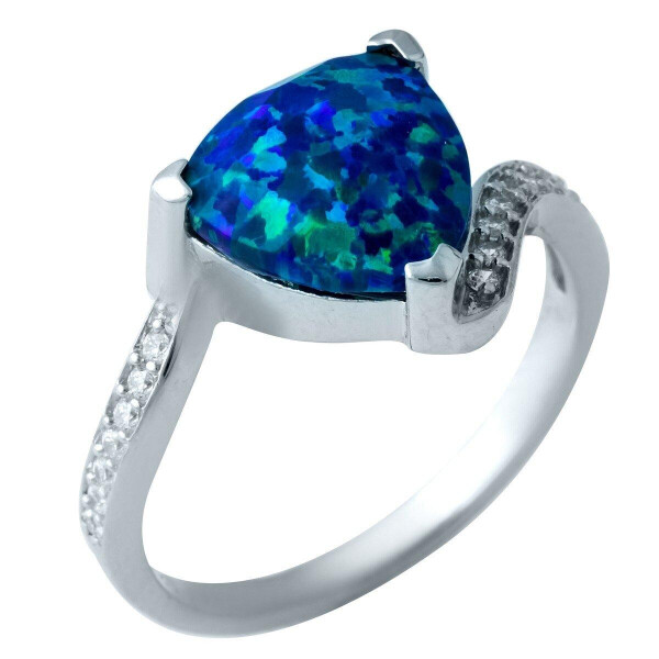 

Серебряное кольцо GS с опалом (1921739) 18 размер