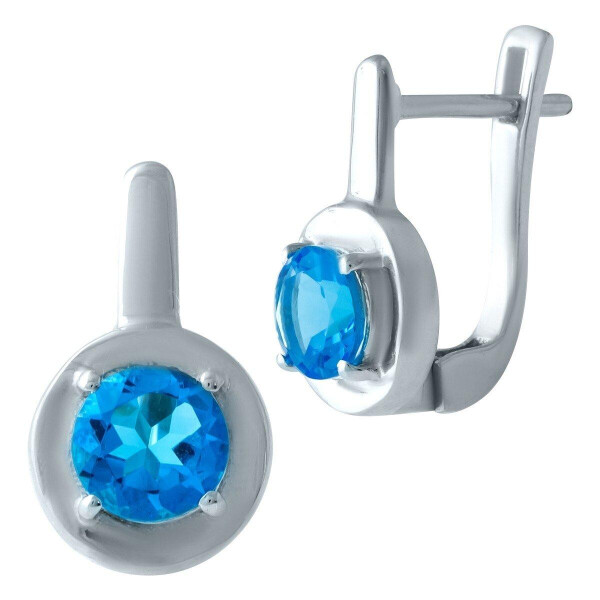 

Серебряные серьги GS с аквамарином nano (1929759)
