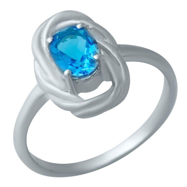 

Серебряное кольцо GS с аквамарином nano (1932568) 18 размер