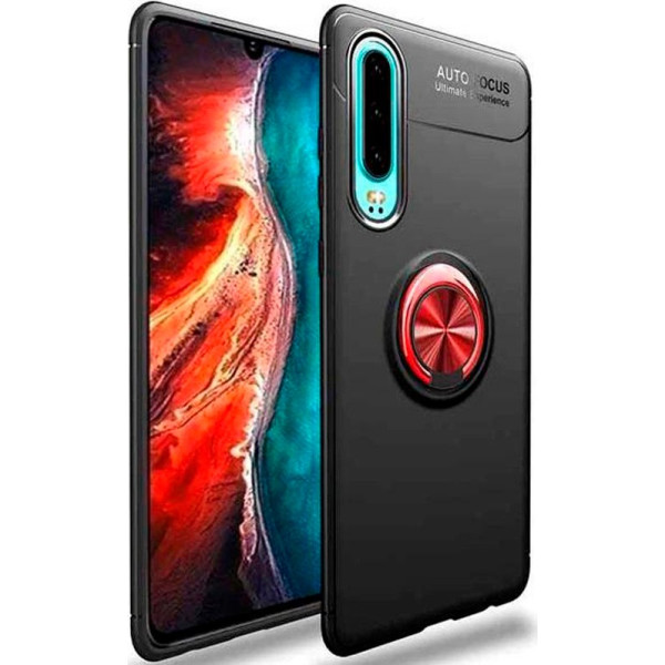 

Чехол TPU Deen ColorRing под магнитный держатель для Huawei P30 (Черный / Красный) (691157)