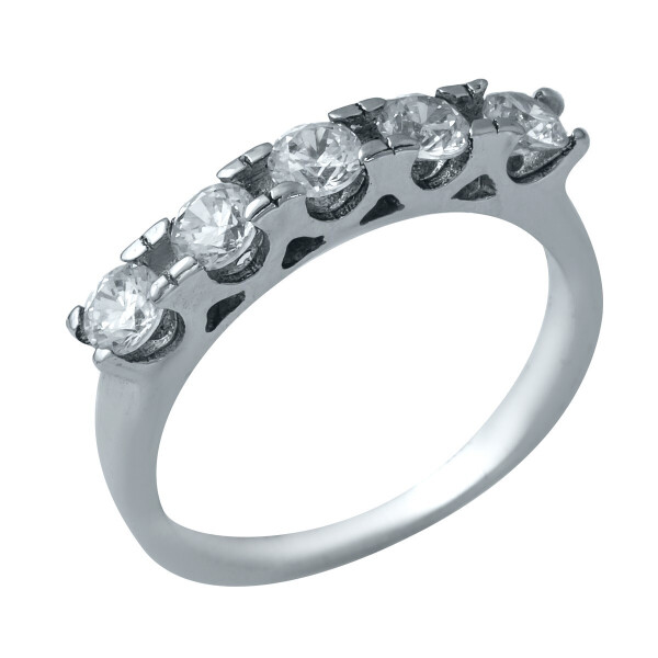 

Серебряное кольцо GS с фианитами (1936917) 17 размер