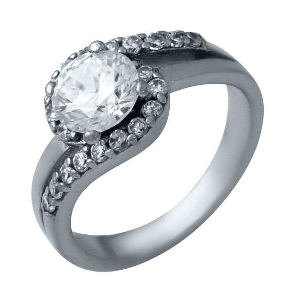

Серебряное кольцо GS с фианитами (1936924) 15.5 размер