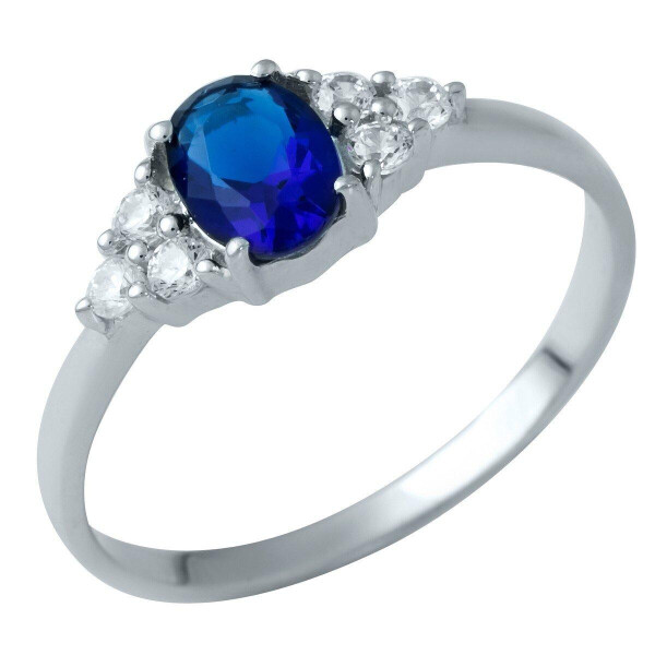 

Серебряное кольцо GS с сапфиром nano (1937716) 18 размер