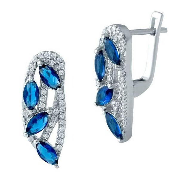 

Серебряные серьги GS с сапфиром nano (1938911)