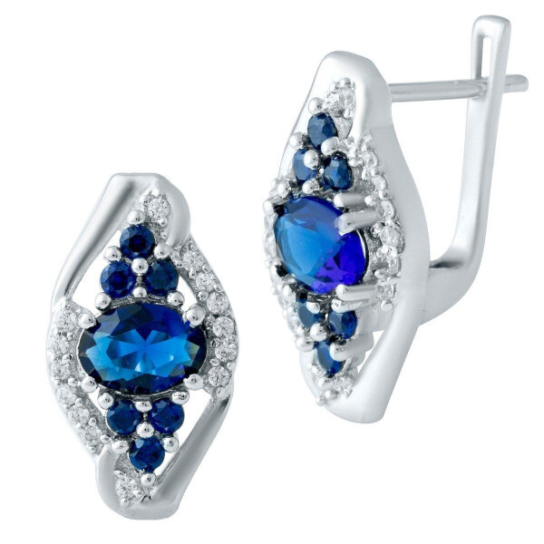 

Серебряные серьги GS с сапфиром nano (1946138)
