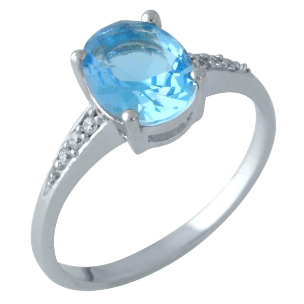 

Серебряное кольцо GS с аквамарином nano (1957943) 17 размер