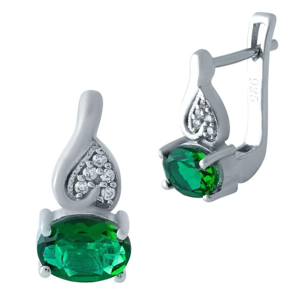 

Серебряные серьги GS с изумрудом nano (1966419)