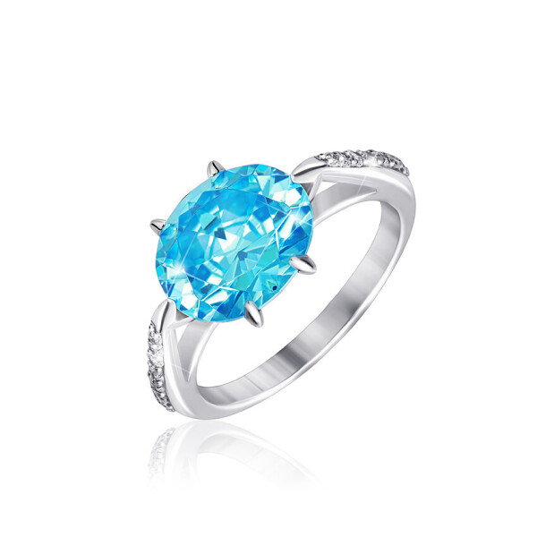 

Серебряное кольцо с фианитом GS КК2ФТ/390 - 16,5