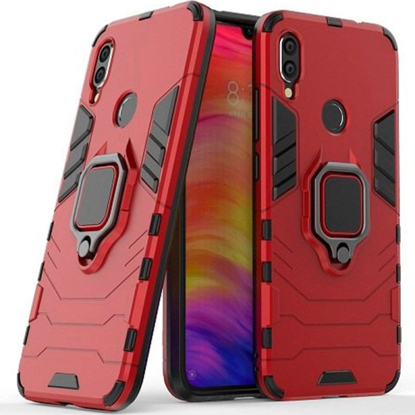 

ударопрочный Transformer Ring под магнитный держатель для Xiaomi Redmi 7 (Красный / Dante Red) (700203)