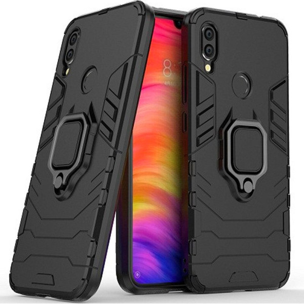 

ударопрочный Transformer Ring под магнитный держатель для Xiaomi Redmi 7 (Черный / Soul Black) (700206)