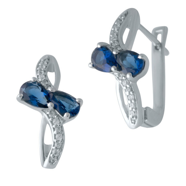 

Серебряные серьги GS с сапфиром nano (2006893)
