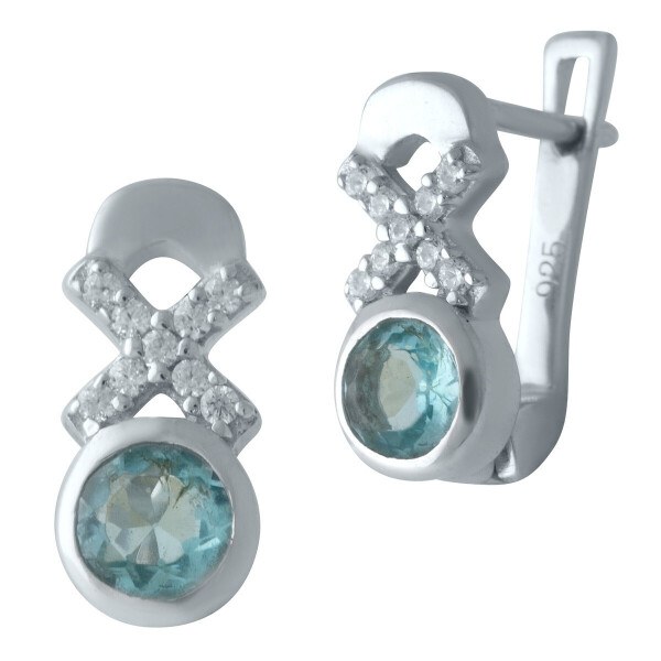 

Серебряные серьги GS с аквамарином nano (2012498)