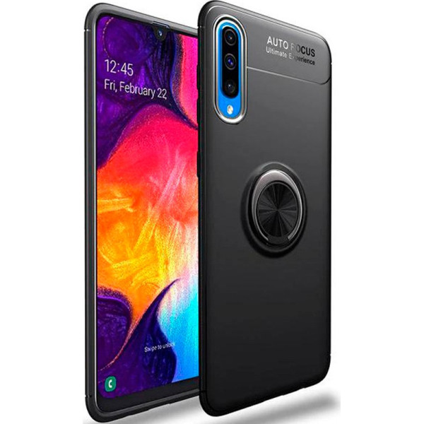 

TPU Deen ColorRing под магнитный держатель для Samsung Galaxy A70 (A705F) (Черный / Черный) (700660)
