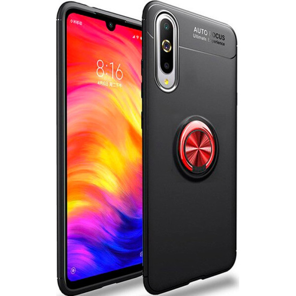 

TPU Deen ColorRing под магнитный держатель для Xiaomi Mi 9 (Черный / Красный) (700665)