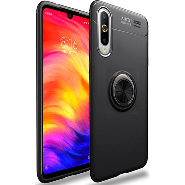 

TPU Deen ColorRing под магнитный держатель для Xiaomi Mi 9 SE (Черный / Черный) (700670)