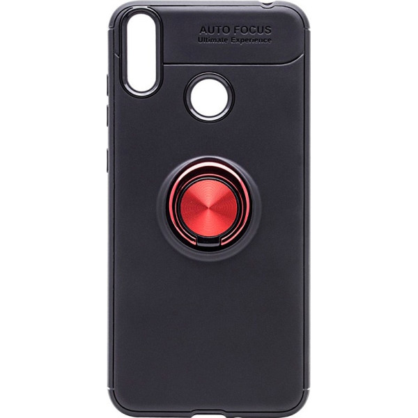 

TPU Deen ColorRing под магнитный держатель для Xiaomi Redmi 7 (Черный / Красный) (700672)