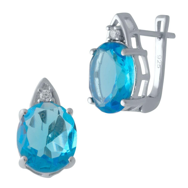 

Серебряные серьги GS с аквамарином nano (2016724)