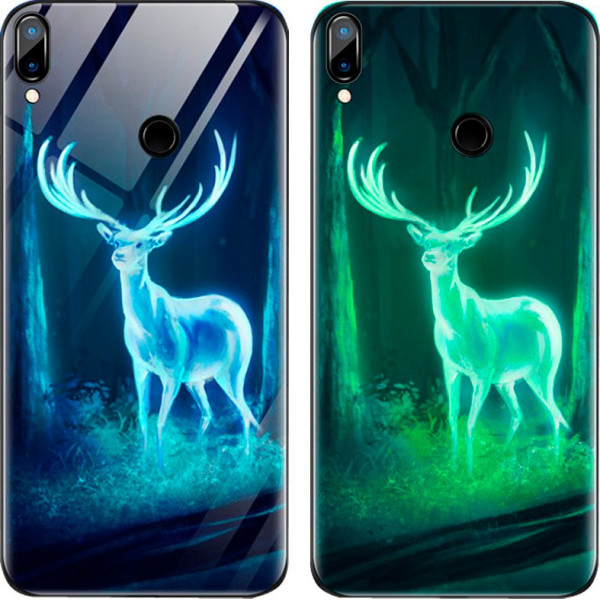 

TPU+Glass светящийся в темноте для Xiaomi Redmi 7 (Олень) (707047)