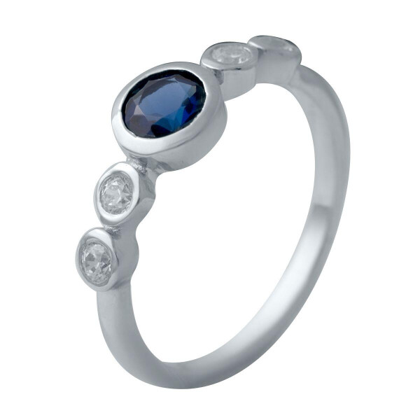 

Серебряное кольцо GS с сапфиром nano (2033004) 18 размер