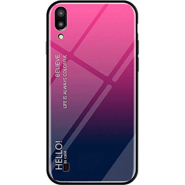 

TPU+Glass Gradient HELLO для Samsung Galaxy A10 (A105F) (Малиновый) (707346)