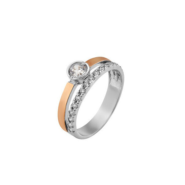 

Серебряное кольцо GS с золотом