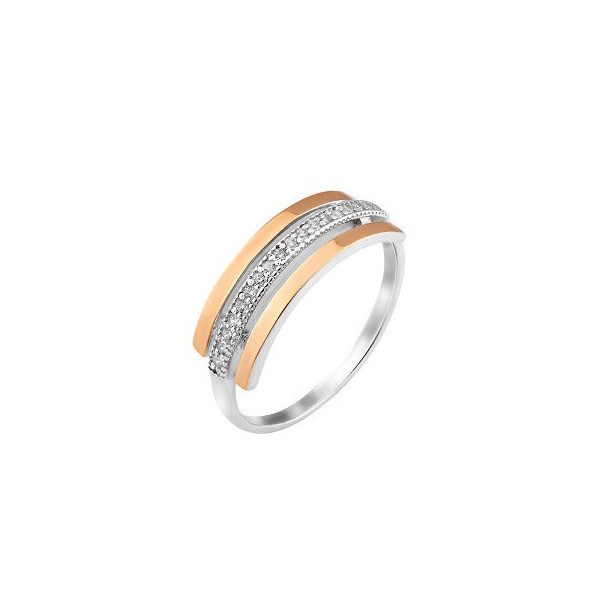 

Серебряное кольцо GS с золотом
