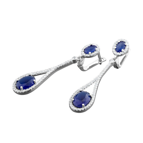 

Серебряные серьги GS с камнями