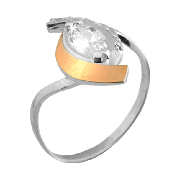 

Серебряное кольцо GS с золотом