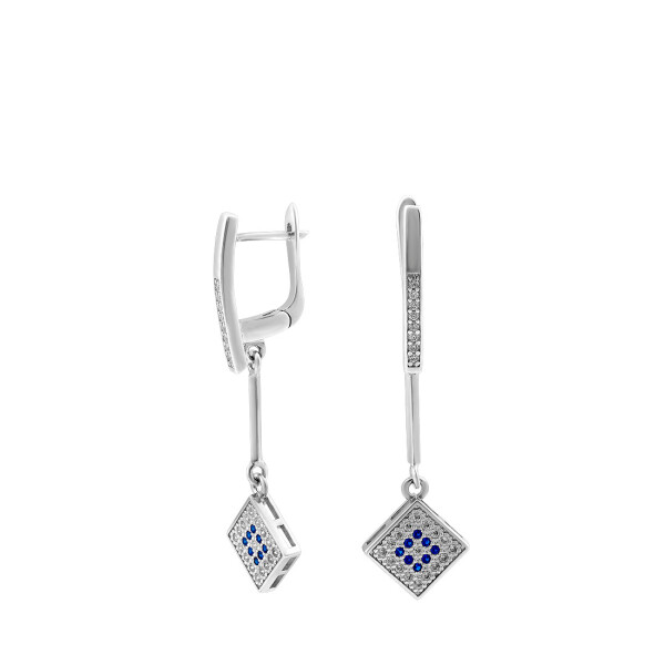 

Серебряные серьги GS с мелкими камнями