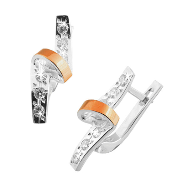 

Серебряные серьги GS с золотом